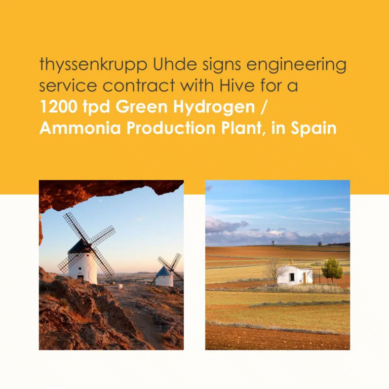 Thyssenkrupp Uhde Hive Energy Renewable Ammonia In Spain Ammonia