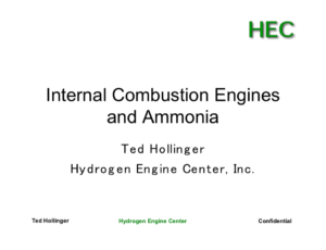 Internal Combustion Engines and Ammonia
