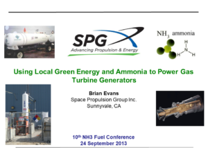 Using Local Green Energy and Ammonia to Power Gas Turbine Generators