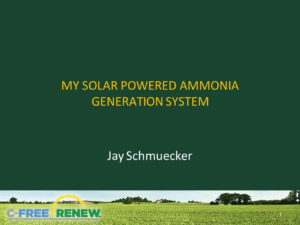 My Solar Powered Ammonia Generation System