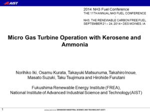 Micro Gas Turbine Operation with Kerosene and Ammonia