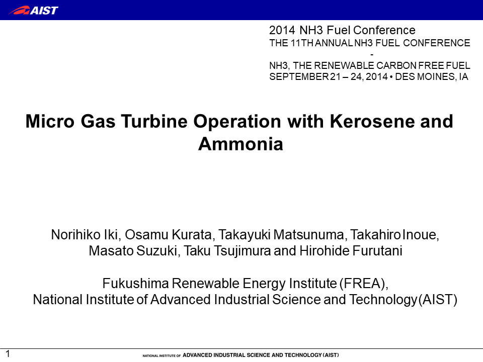 Micro Gas Turbine Operation with Kerosene and Ammonia