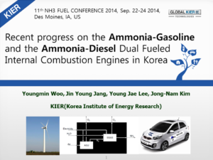 Recent progress on the Ammonia-Gasoline and the Ammonia-Diesel Dual Fueled Internal Combustion Engines in Korea