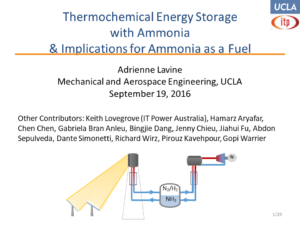 Thermochemical energy storage with ammonia and implications for ammonia as a fuel