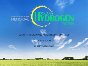 Solar Hydrogen and Ammonia System Status
