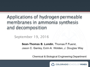 Applications of hydrogen permeable membranes in ammonia synthesis and decomposition