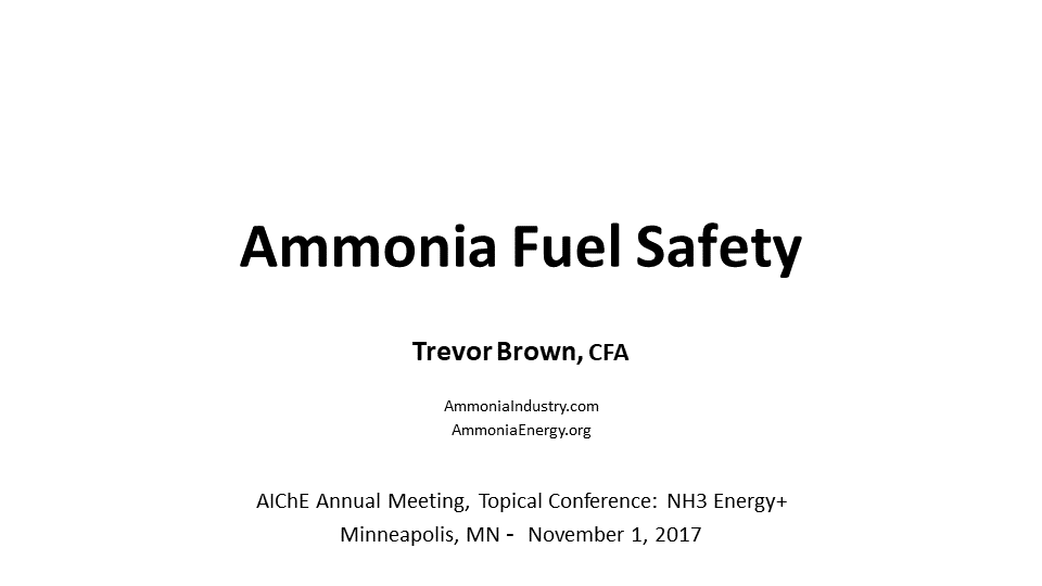 Ammonia Fuel Safety