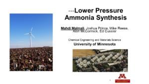 Lower Pressure Ammonia Synthesis