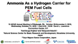 Ammonia As a Hydrogen Carrier for PEM Fuel Cells