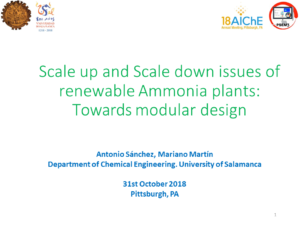 Scale up and Scale Down Issues of Renewable Ammonia Plants: Towards Modular Design