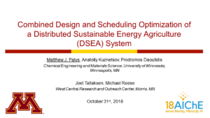 Design Optimization of an Ammonia-Based Distributed Sustainable Agricultural Energy System