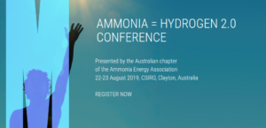 AEA Australia conference announced for August 2019: Ammonia = Hydrogen 2.0