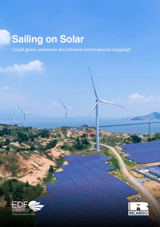 Sailing on Solar: EDF report identifies ammonia as 