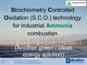 Duiker Combustion Engineers BV Stoichiometry-Controlled Oxidation (SCO) Technology for Industrial Ammonia Combustion