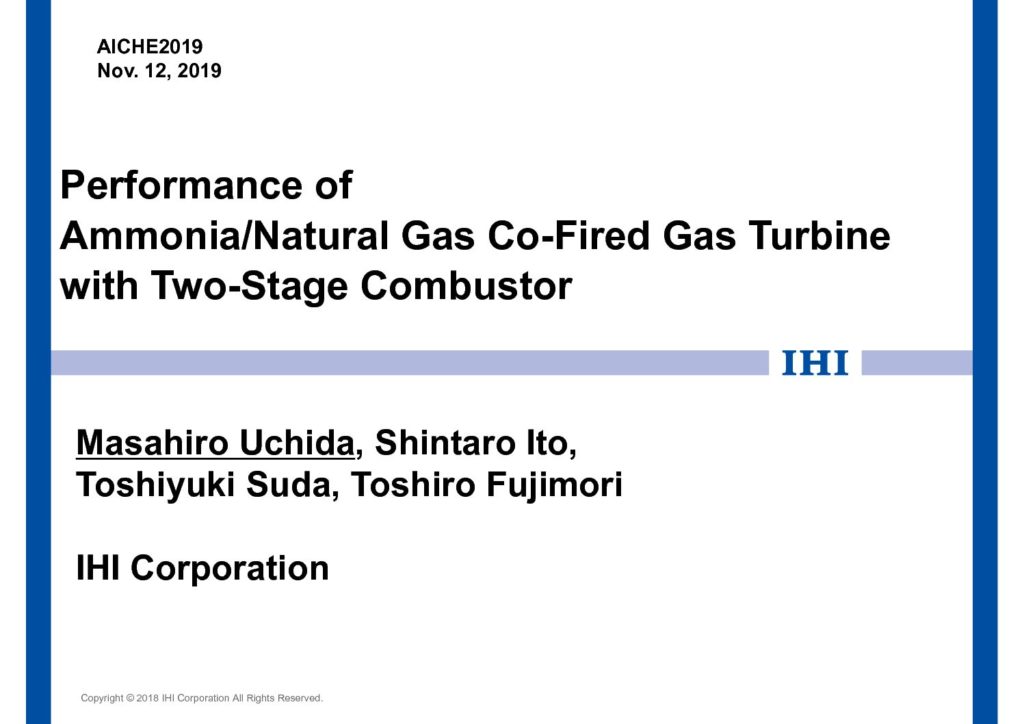 Performance of Ammonia/Natural Gas Co-Fired Gas Turbine with Two-Stage Combustor