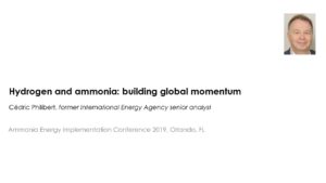 Keynote Speech: Hydrogen and Ammonia: Building Global Momentum