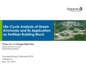 Life-cycle analysis of green ammonia and its application as fertilizer building block