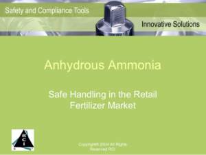 Ammonia Health, Safety and Environmental Issues