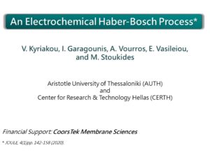 Alternatives to Ammonia Synthesis: An Electrochemical Haber-Bosch Process