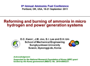 Reforming and Burning of Ammonia in Micro Hydrogen and Power Generation Systems