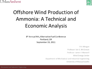Offshore Wind Production of Ammonia: A Technical and Economic Analysis