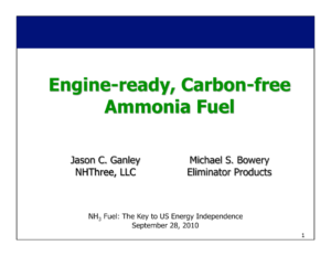 Increasing the Combustibility of NH3 Fuel