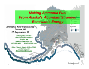 Making Ammonia Fuel From Alaska’s Abundant Stranded Renewable Energy