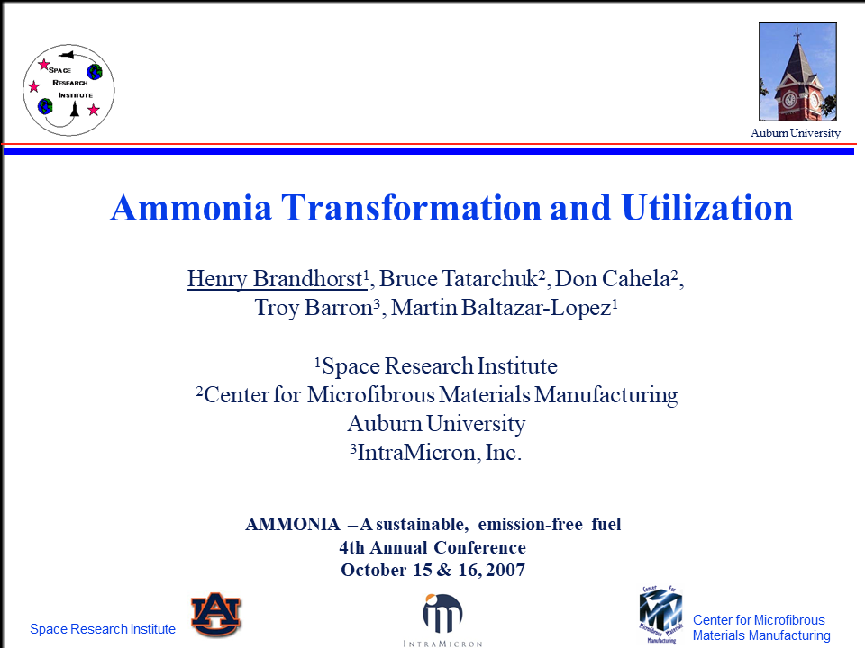 Ammonia Transformation and Utilization