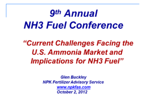 NH3 Transportation Challenges and a Solution — Distributed Production