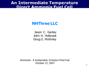 An Intermediate Temperature Direct Ammonia Fuel Cell