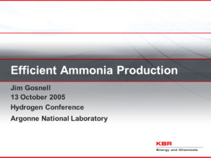 Efficient Ammonia Production
