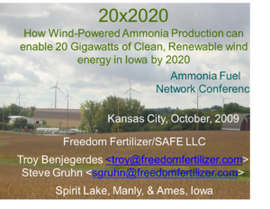 20 by 2020: How Ammonia Production Could Support 20 Gigawatts of Wind Energy in Iowa
