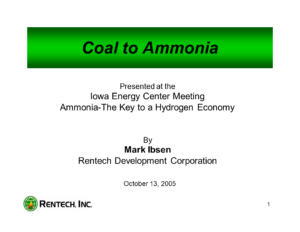 Coal to Ammonia