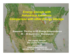 Energy Storage with Anhydrous Ammonia