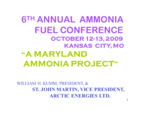 A Maryland Multi-Element Operational Non-Carbon Fuel Innovative Approach (AMMONIA)