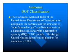 Transportation and Storage of Ammonia