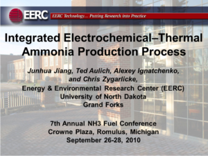 Integrated Electrochemical–Thermal Ammonia Production Process