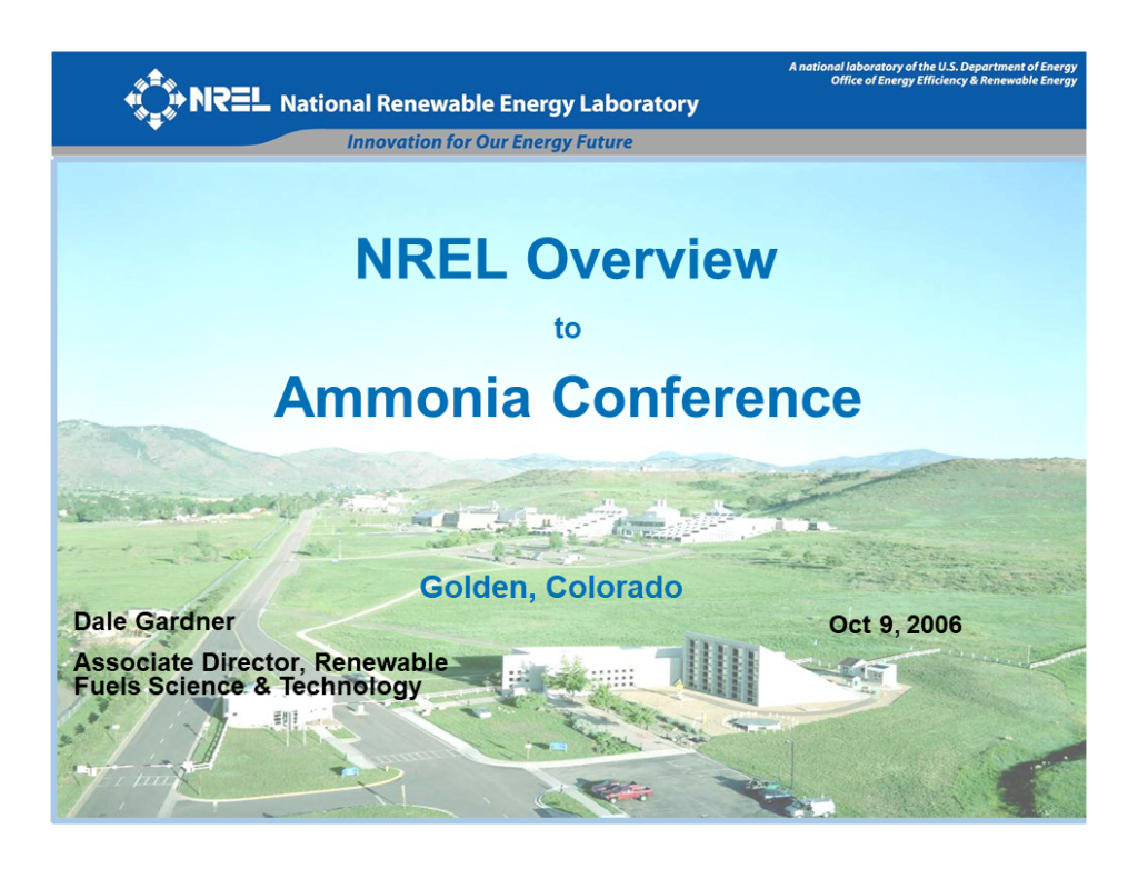 NREL overview of the 2006 conference