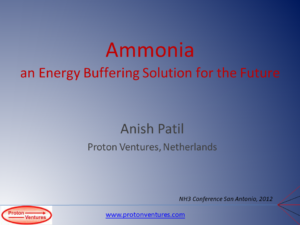 Ammonia — An Energy Buffering Solution for the Future