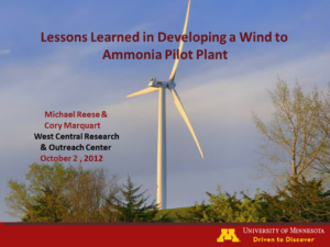 Lessons Learned in Developing a Wind-to-Ammonia Pilot Plant