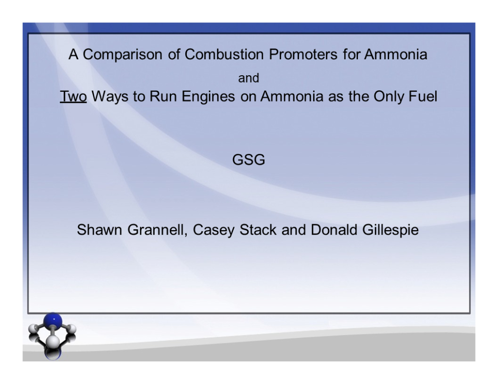 A Comparison of Combustion Promoters for Ammonia