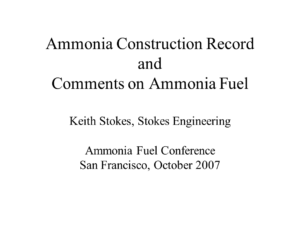 Ammonia Plant Construction Update