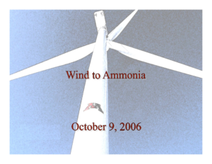 Wind to Ammonia