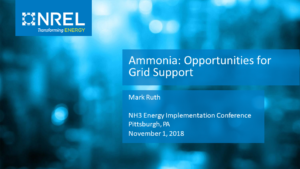 Ammonia: Opportunities for Grid Support