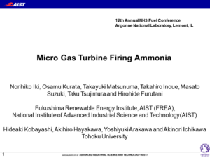 Micro Gas Turbine Firing Ammonia