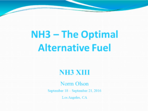 NH3: The Optimal Alternative Fuel