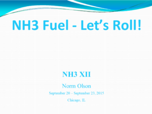 NH3 Fuel News, Global Update: Let’s Roll
