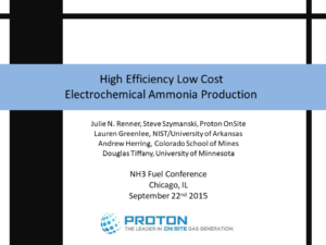 High Efficiency Low Cost Electrochemical Ammonia Production