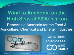 Wind to Ammonia on the High Seas at $200 per ton