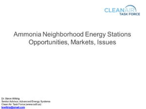 Ammonia Neighborhood Energy Stations – For Power, CHP and Transport